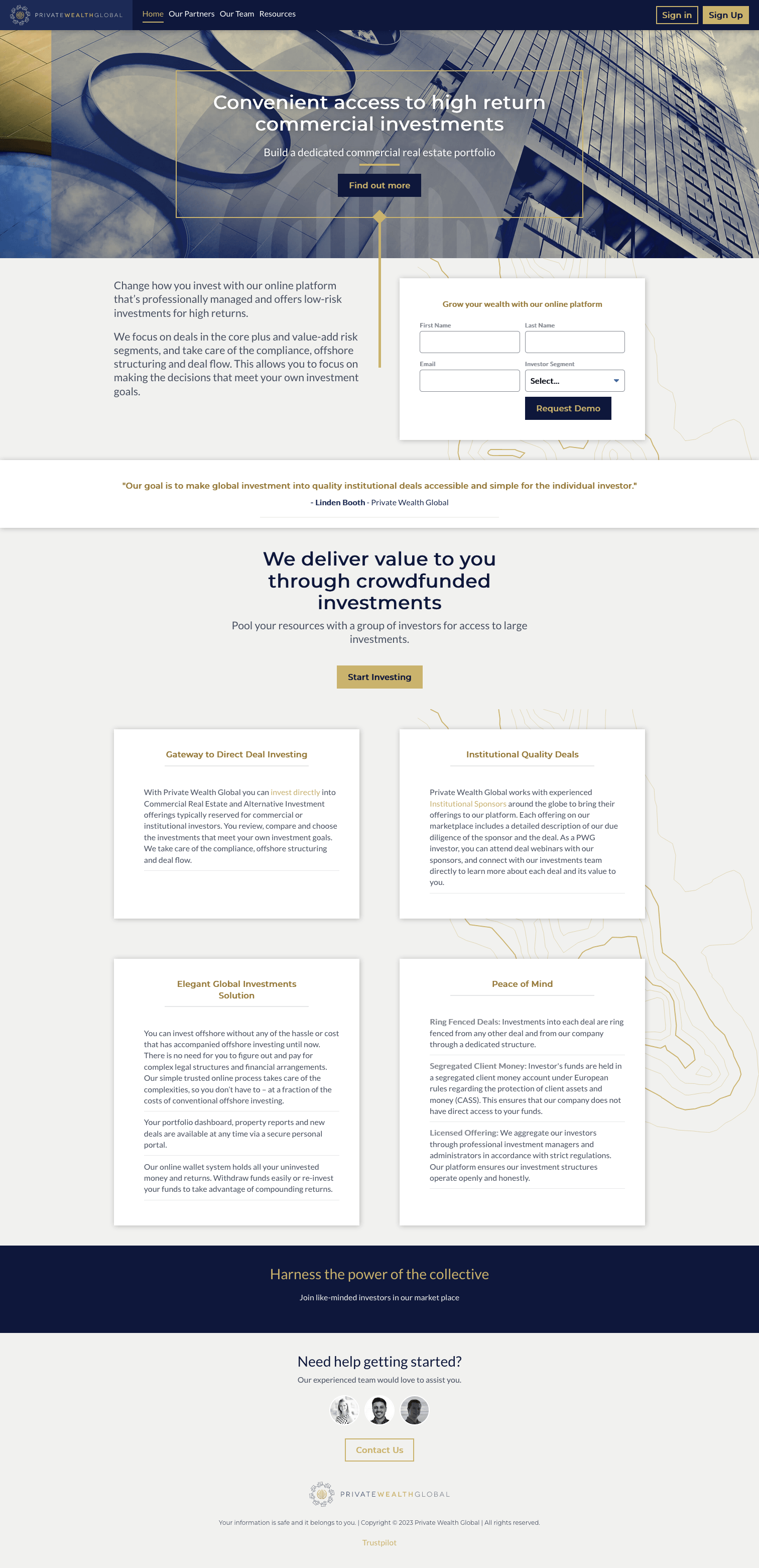 Private Wealth Global Homepage